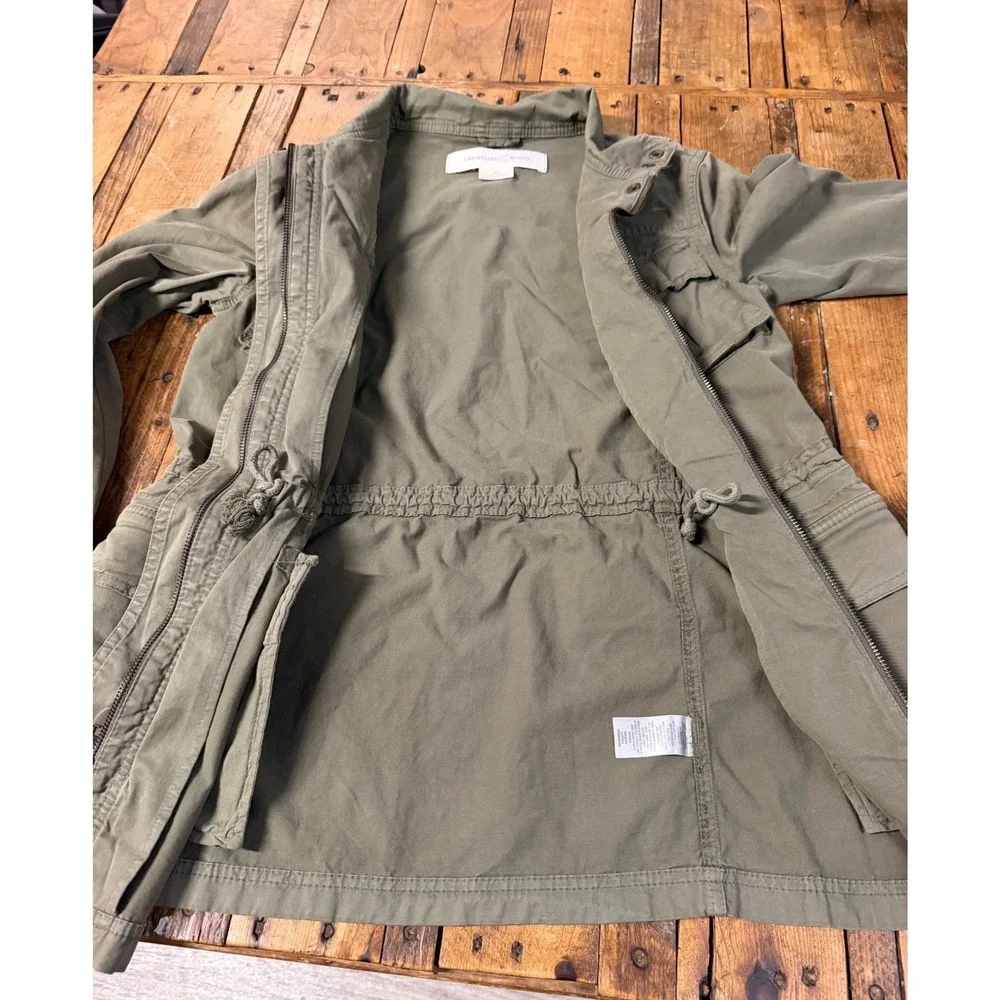 Utility Field Jacket Womens XS Olive Green Military Gorpcore Safari Workwear